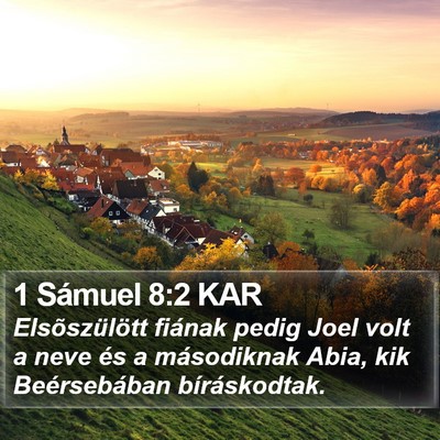 1 Sámuel 8:2 KAR Bible Verse Image