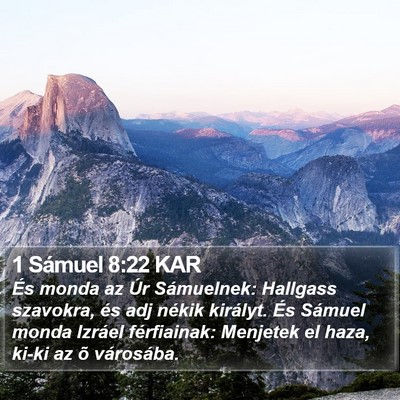 1 Sámuel 8:22 KAR Bible Verse Image
