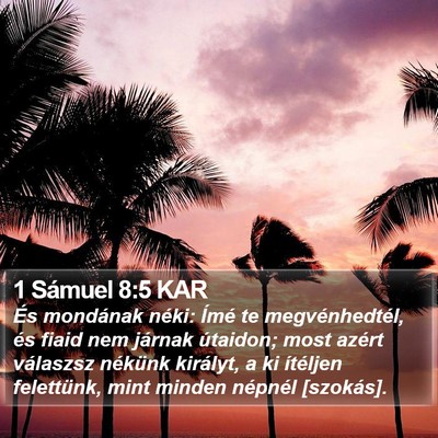 1 Sámuel 8:5 KAR Bible Verse Image