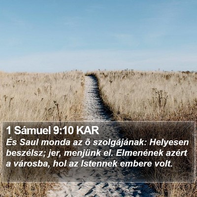 1 Sámuel 9:10 KAR Bible Verse Image