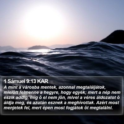 1 Sámuel 9:13 KAR Bible Verse Image