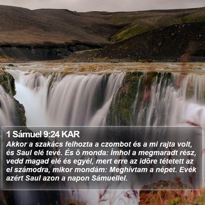 1 Sámuel 9:24 KAR Bible Verse Image