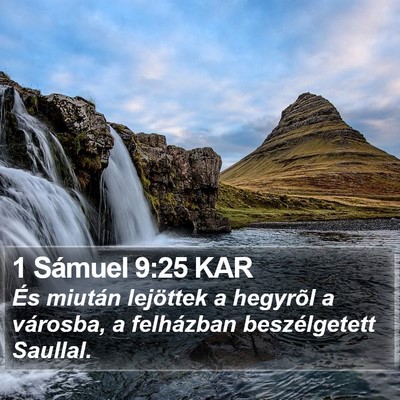 1 Sámuel 9:25 KAR Bible Verse Image