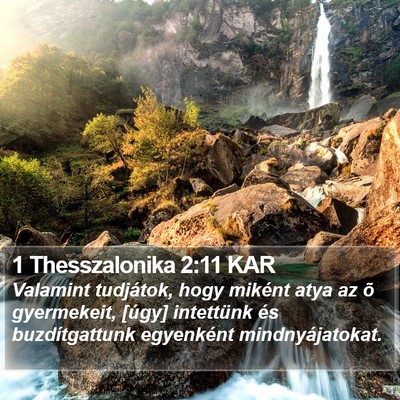 1 Thesszalonika 2:11 KAR Bible Verse Image