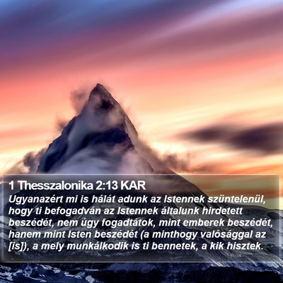 1 Thesszalonika 2:13 KAR Bible Verse Image