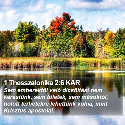 1 Thesszalonika 2:6 KAR Bible Verse Image