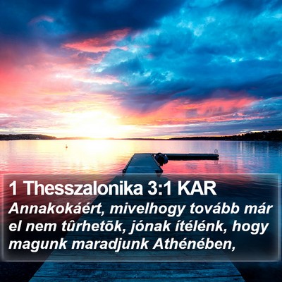 1 Thesszalonika 3:1 KAR Bible Verse Image