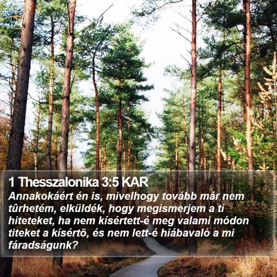 1 Thesszalonika 3:5 KAR Bible Verse Image