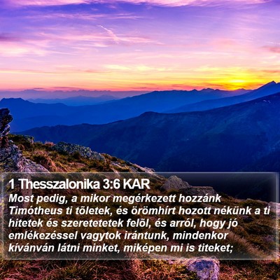 1 Thesszalonika 3:6 KAR Bible Verse Image
