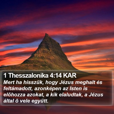 1 Thesszalonika 4:14 KAR Bible Verse Image