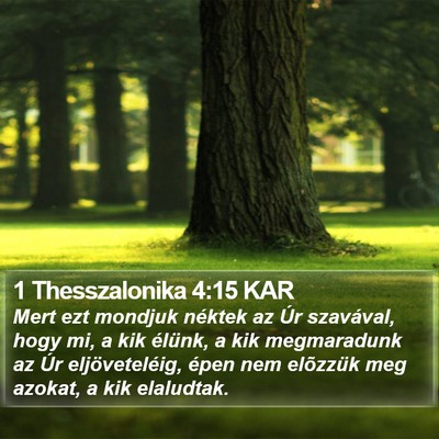 1 Thesszalonika 4:15 KAR Bible Verse Image