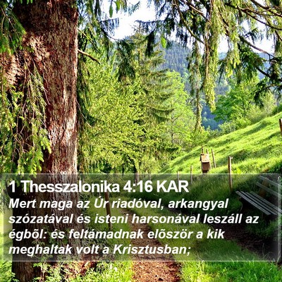 1 Thesszalonika 4:16 KAR Bible Verse Image