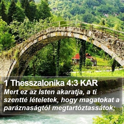 1 Thesszalonika 4:3 KAR Bible Verse Image