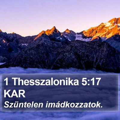 1 Thesszalonika 5:17 KAR Bible Verse Image