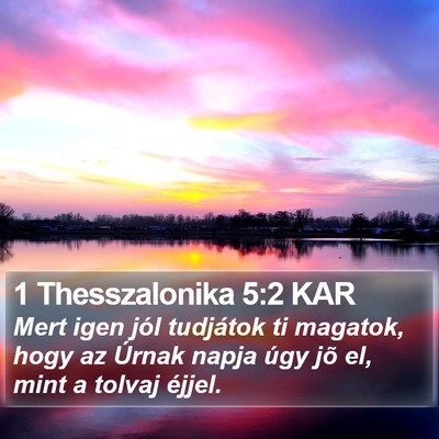 1 Thesszalonika 5:2 KAR Bible Verse Image