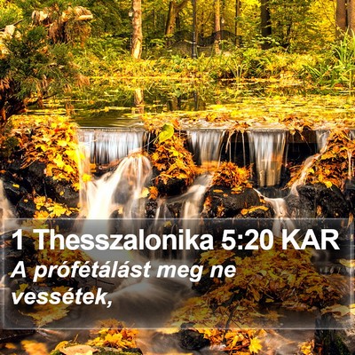 1 Thesszalonika 5:20 KAR Bible Verse Image