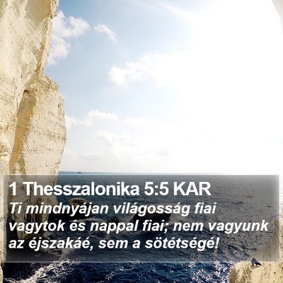 1 Thesszalonika 5:5 KAR Bible Verse Image