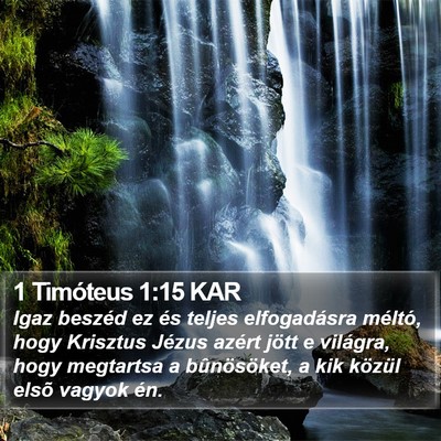 1 Timóteus 1:15 KAR Bible Verse Image