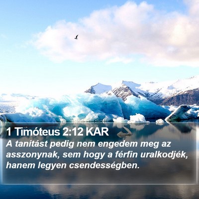 1 Timóteus 2:12 KAR Bible Verse Image