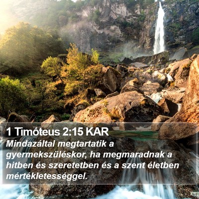 1 Timóteus 2:15 KAR Bible Verse Image