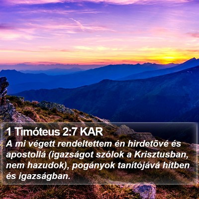1 Timóteus 2:7 KAR Bible Verse Image