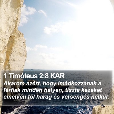 1 Timóteus 2:8 KAR Bible Verse Image