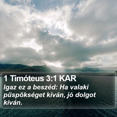 1 Timóteus 3:1 KAR Bible Verse Image
