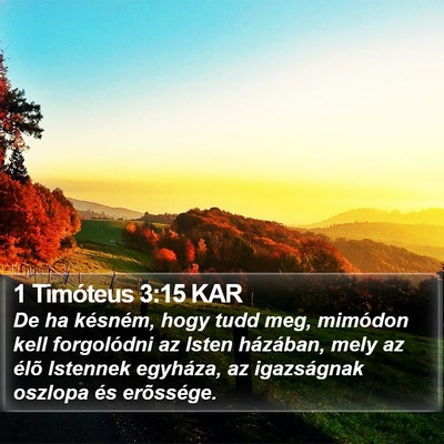 1 Timóteus 3:15 KAR Bible Verse Image