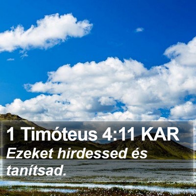 1 Timóteus 4:11 KAR Bible Verse Image