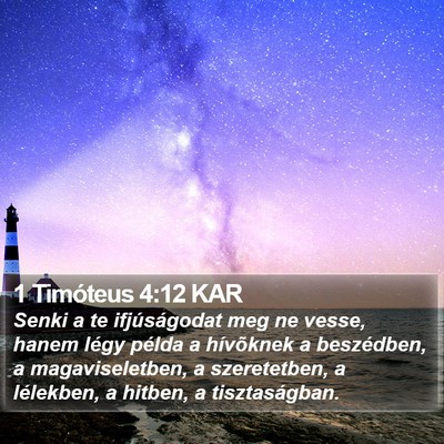 1 Timóteus 4:12 KAR Bible Verse Image