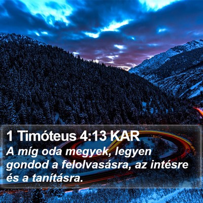 1 Timóteus 4:13 KAR Bible Verse Image