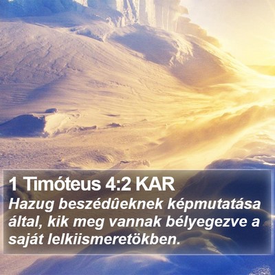 1 Timóteus 4:2 KAR Bible Verse Image