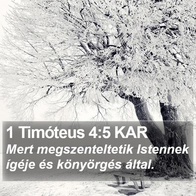 1 Timóteus 4:5 KAR Bible Verse Image