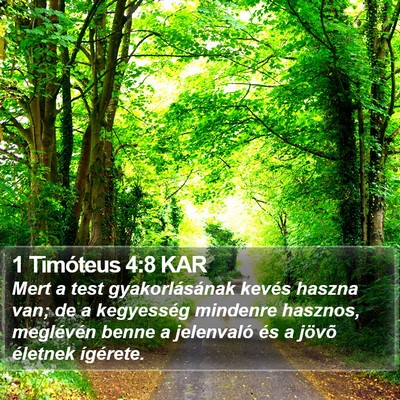 1 Timóteus 4:8 KAR Bible Verse Image