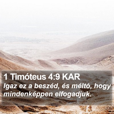 1 Timóteus 4:9 KAR Bible Verse Image