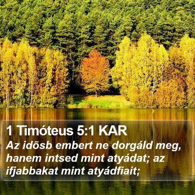 1 Timóteus 5:1 KAR Bible Verse Image