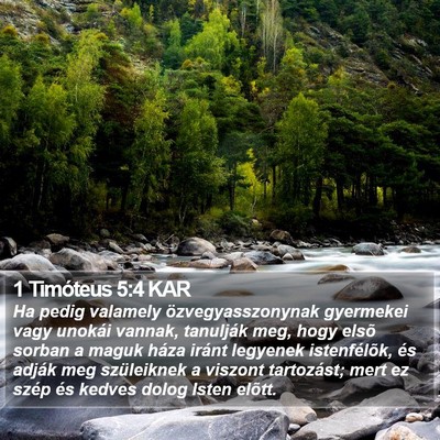 1 Timóteus 5:4 KAR Bible Verse Image