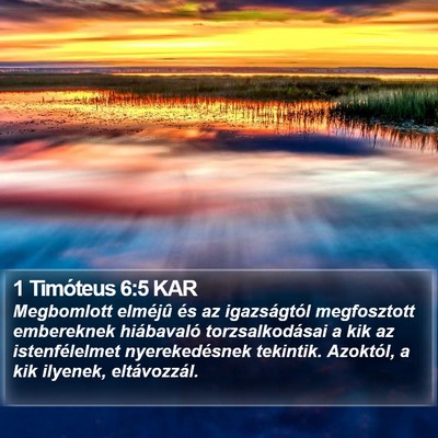 1 Timóteus 6:5 KAR Bible Verse Image