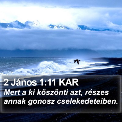 2 János 1:11 KAR Bible Verse Image