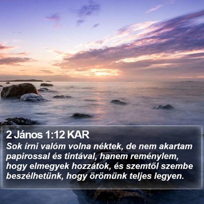 2 János 1:12 KAR Bible Verse Image