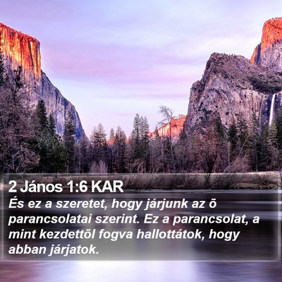 2 János 1:6 KAR Bible Verse Image
