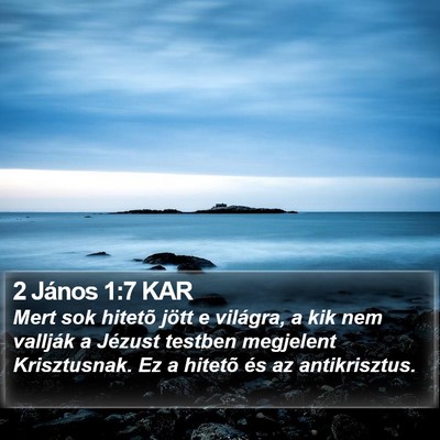 2 János 1:7 KAR Bible Verse Image