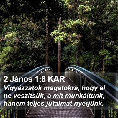2 János 1:8 KAR Bible Verse Image