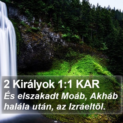 2 Királyok 1:1 KAR Bible Verse Image