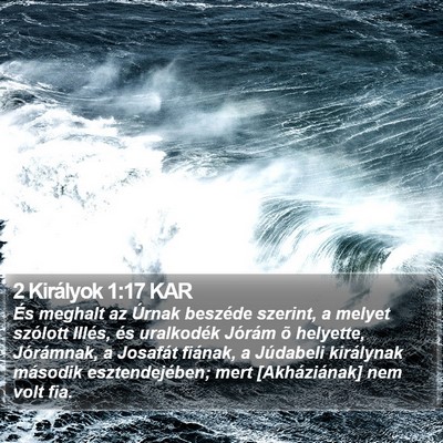 2 Királyok 1:17 KAR Bible Verse Image
