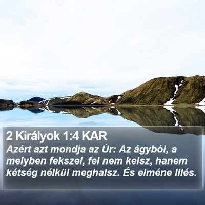 2 Királyok 1:4 KAR Bible Verse Image
