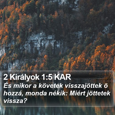 2 Királyok 1:5 KAR Bible Verse Image