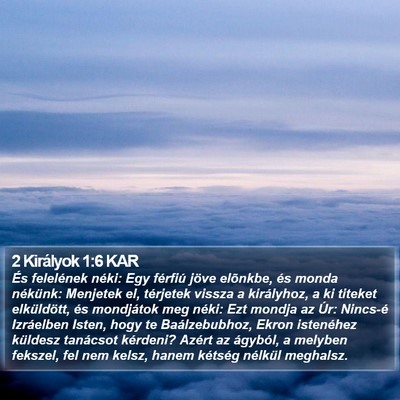2 Királyok 1:6 KAR Bible Verse Image