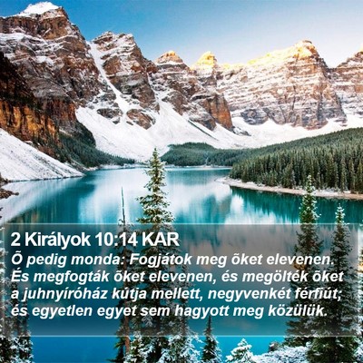 2 Királyok 10:14 KAR Bible Verse Image