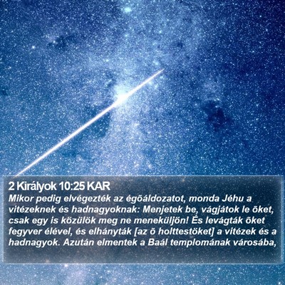 2 Királyok 10:25 KAR Bible Verse Image